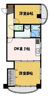 アサヒツインハイツ【3階】の間取り