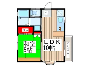 カ-サ山岸【2階】の間取り