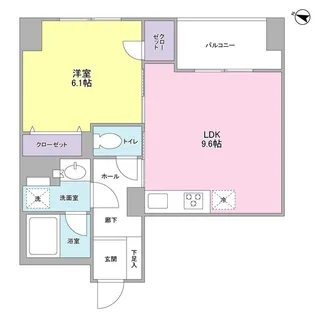 La Belle 三越前【9階】の間取り