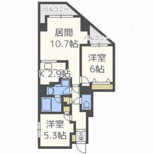 スカイアヴェニュー広和NO.15【3階】の間取り