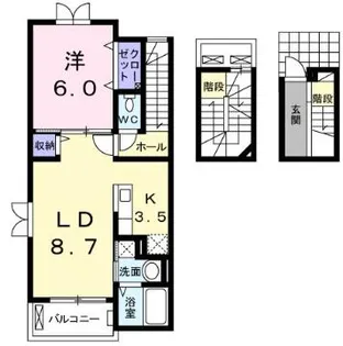 パストーソII【3階】の間取り