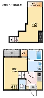 MODERN PALAZZO福田町B棟【1階】の間取り