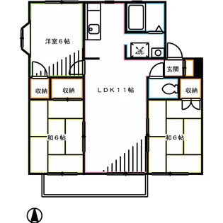 セジュール武蔵野【2階】の間取り