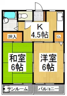 中島ハイツ【1階】の間取り