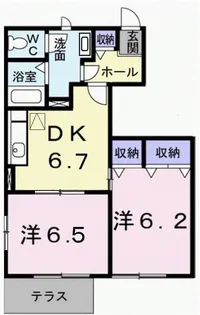 ミレニアムコートA【1階】の間取り