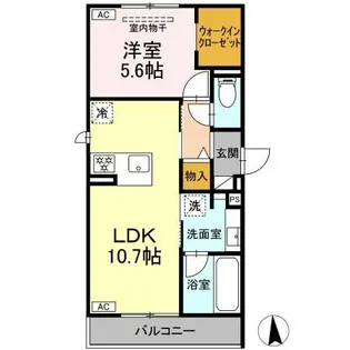 セレスティア旭町【2階】の間取り