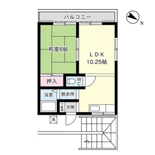 第2オオヤマハイツ【2階】の間取り