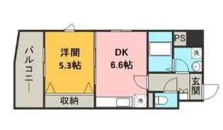スタンドリバー天神南【3階】の間取り