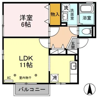 セジュール鶴田【2階】の間取り