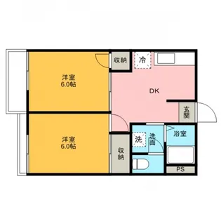 サンライズFUJI II【1階】の間取り