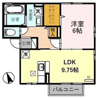 ラ・フォンティーヌ B【1階】の間取り