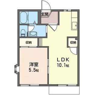 グリーンプラザB棟【2階】の間取り