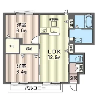 ヴィア・ラッテア B【1階】の間取り