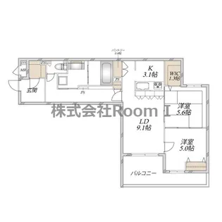 【ZEHマンション】ウエスタンハイツ18・旭化成ヘーベルメゾンHEBE【2階】の間取り
