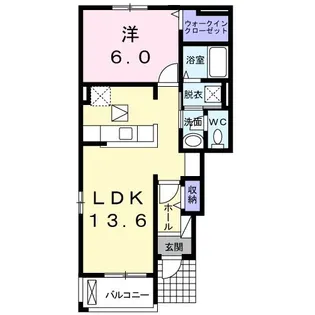 サニーレジデンス西三国F【1階】の間取り