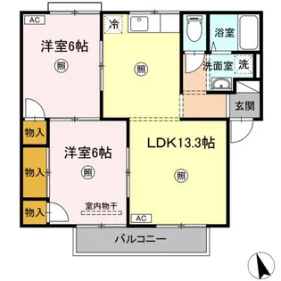 セジュールサバス C棟【1階】の間取り