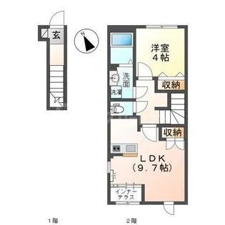 仮称)鎌ケ谷新築アパート【2階】の間取り