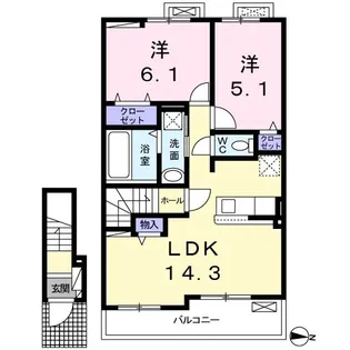 クレイン ボッシェ【2階】の間取り