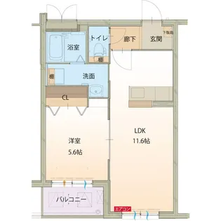 グレーヴェル【1階】の間取り