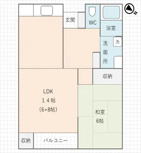 サンハイツ松原【1階】の間取り
