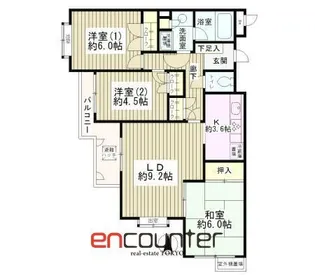 フラット浜田山【3階】の間取り