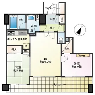 イトーピア志村ファミリーコート【2階】の間取り