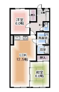 バルモアール【3階】の間取り