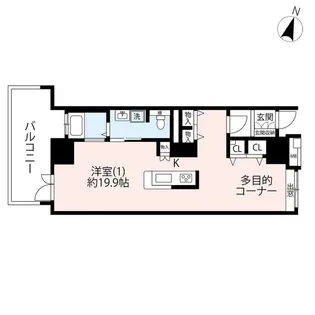 URリバーハープコート南千住【7階】の間取り