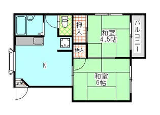 メゾン仁木【2階】の間取り