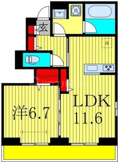 リッシュセゾン E【1階】の間取り