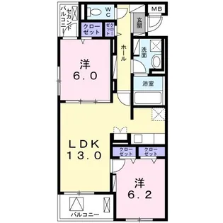 フェリーチェ大鷹(Felice【5階】の間取り