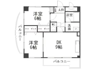プラージュ門司港【6階】の間取り