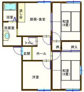 ラフォーレ五十部7【1階】の間取り