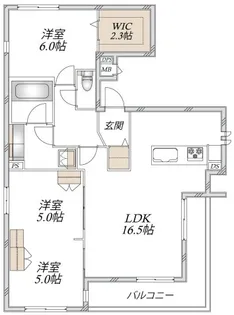 MANSION KAZAN【3階】の間取り