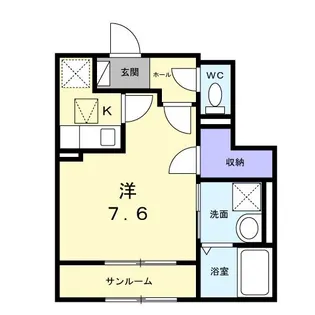 プラシード エイワン【1階】の間取り