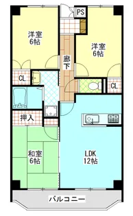 アメニティ鴨宮【3階】の間取り