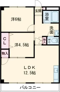 シャトレ北川【3階】の間取り