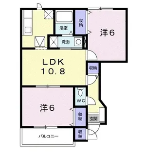 メゾン・サンパティーク【1階】の間取り