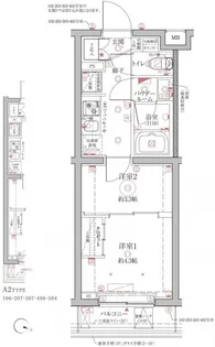クレイシア西馬込【2階】の間取り