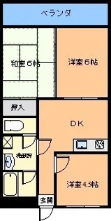 文化マンション【3階】の間取り