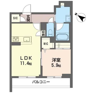 SHM ミア・カーサ スール【2階】の間取り