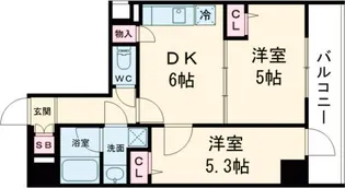 アイルグランデ東京亀有【8階】の間取り