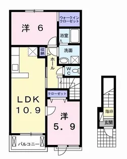 サンリットハウスK【2階】の間取り