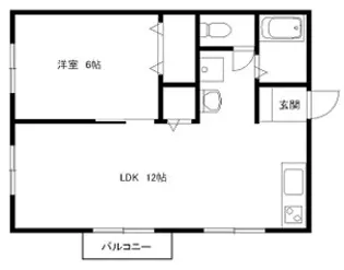 ドミール中津【2階】の間取り