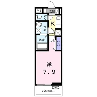 ブルーメ桃山【1階】の間取り
