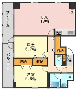 ジェネラスパレス【9階】の間取り
