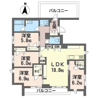テラ ヴェルテ【3階】の間取り