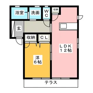 グリーンパーク飯森 B【1階】の間取り