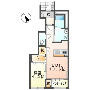 アンビエンテ川内【1階】の間取り