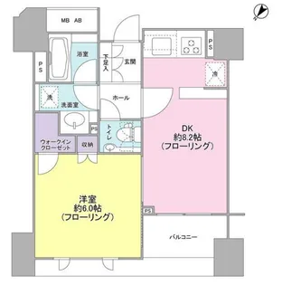 クオリア日本橋【8階】の間取り